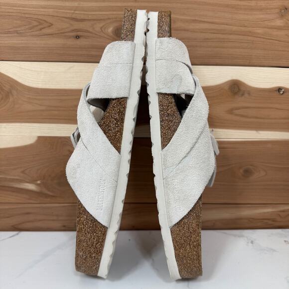 Birkenstock Sandals in White and Tan - Picture 10 of 12